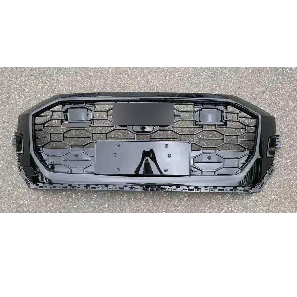 for Audi Q8 2019-2022 RSQ8 style Front Grill Honeycomb Bumper Grille Black W/ACC