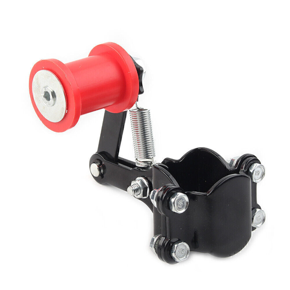 Universal Bolt On Chain Tensioner Roller Adjuster Motorcycle Motorbike Red Kit